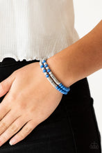 Load image into Gallery viewer, Downright Dressy Blue Bracelet Paparazzi Accessories
