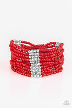 Load image into Gallery viewer, Outback Odyssey Red Seed Bead Bracelet Paparazzi Accessories