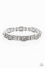 Load image into Gallery viewer, Metro Marvelous Silver Rhinestone Stretchy Bracelet Paparazzi Accessories