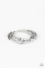 Load image into Gallery viewer, Tribal Spunk Silver Stretchy Bracelets Paparazzi Accessories