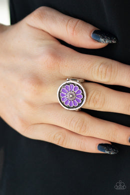 Garden View - Purple Floral Ring Paparazzi Accessories