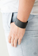 Load image into Gallery viewer, Wild Wrangler Black Leather Urban Bracelet Paparazzi Accessories