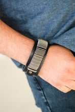 Load image into Gallery viewer, Boondock Bandit Black Leather Urban Bracelet Paparazzi Accessories