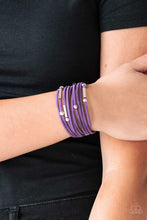 Load image into Gallery viewer, Back to Backpacker Purple Bracelet Paparazzi Accessories
