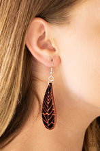 Load image into Gallery viewer, Nature Nouveau Brown Leather Earring Paparazzi Accessories