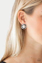 Load image into Gallery viewer, Out Of This Galaxy Silver Clip-On Earring Paparazzi Accessories