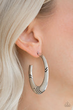 Load image into Gallery viewer, Tribe Pride Silver Hoop Earring Paparazzi Accessories
