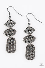 Load image into Gallery viewer, Nine to HIVE Black Gunmetal Earrings Paparazzi Accessories