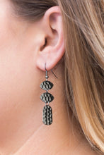 Load image into Gallery viewer, Nine to HIVE Black Gunmetal Earrings Paparazzi Accessories