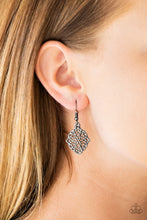 Load image into Gallery viewer, Flirty Florals Black Earrings Paparazzi Accessories