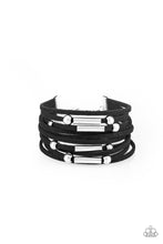 Load image into Gallery viewer, Back To BACKPACKER - Black Leather Bracelet Paparazzi Accessories