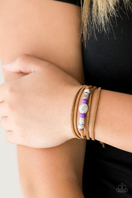 Clear a Path Purple Leather Urban Bracelet Paparazzi Accessories