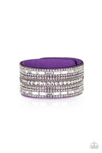 Load image into Gallery viewer, Rebel Radiance Purple Leather Wrap Bracelet Paparazzi Accessories