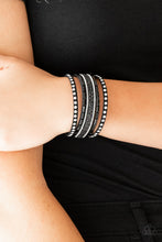 Load image into Gallery viewer, Seize The Sass Black Wrap Bracelet Paparazzi Accessories