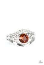 Load image into Gallery viewer, Rich With Richness - Brown Rhinestone Ring Paparazzi Accessories