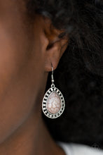 Load image into Gallery viewer, Sahara Serenity Silver Stone Earrings Paparazzi Accessories