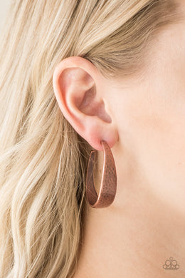 Hoop and Holler Copper Hoop Earrings Paparazzi Accessories