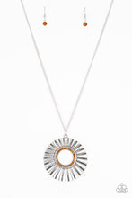 Load image into Gallery viewer, Chicly Centered Brown Rhinestone Necklace Paparazzi Accessories