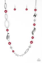 Load image into Gallery viewer, All About Me Red Pearl Necklace Paparazzi Accessories