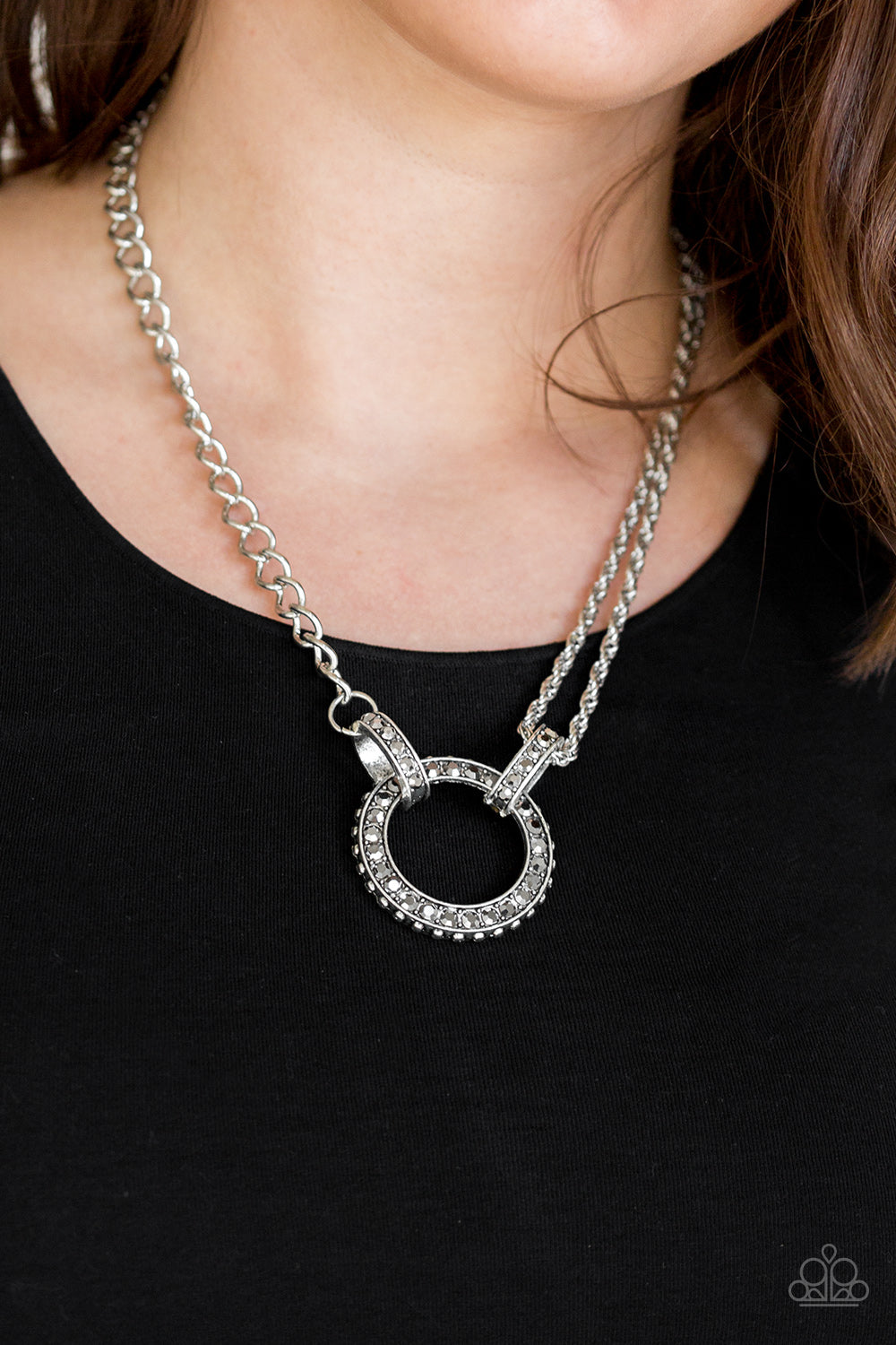 Razzle Dazzle Silver Necklace Paparazzi Accessories