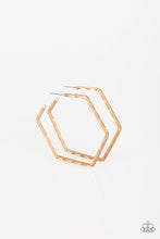 Load image into Gallery viewer, Metro Metric Gold Hoop Earring Paparazzi Accessories