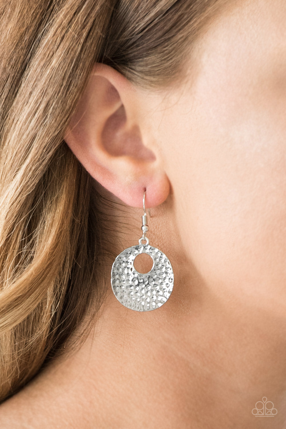 A Taste For Texture - Silver Earring Paparazzi Accessories