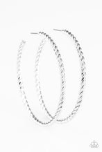 Load image into Gallery viewer, Keep It Chic Silver Hoop Earrings Paparazzi Accessories