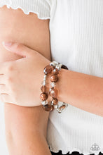 Load image into Gallery viewer, Downtown Dazzle Brown Bracelet Paparazzi Accessories