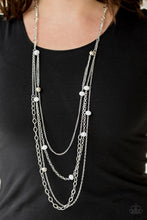 Load image into Gallery viewer, Glamour Grotto White Necklace Paparazzi Accessories