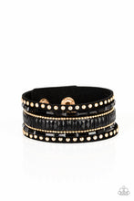Load image into Gallery viewer, Rock Star Rocker Gold Wrap Bracelet Paparazzi Accessories