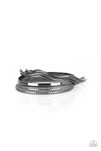 Load image into Gallery viewer, Zesty Zimbabwe Black Gunmetal Bangle Bracelet Paparazzi Accessories