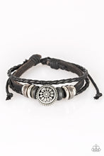 Load image into Gallery viewer, Totally Tundra Black Leather Bracelet Paparazzi Accessories