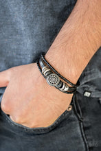 Load image into Gallery viewer, Totally Tundra Black Leather Bracelet Paparazzi Accessories
