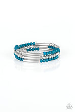 Load image into Gallery viewer, Tourist Trap Blue Coil Bracelet Paparazzi Accessories