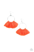Load image into Gallery viewer, Peruvian Princess Orange Fringe Earring Paparazzi Accessories