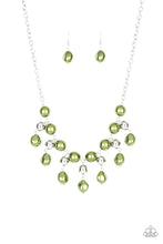 Load image into Gallery viewer, Queen Of The Gala Green Pearl Necklace Paparazzi Accessories