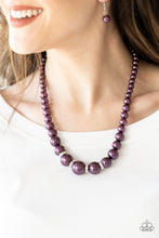 Load image into Gallery viewer, Party Pearls Purple Necklace Paparazzi Accessories