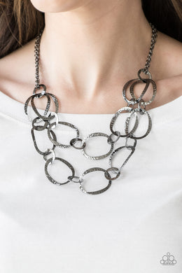 Circus Chic Black Gunmetal Necklace Paparazzi Accessories