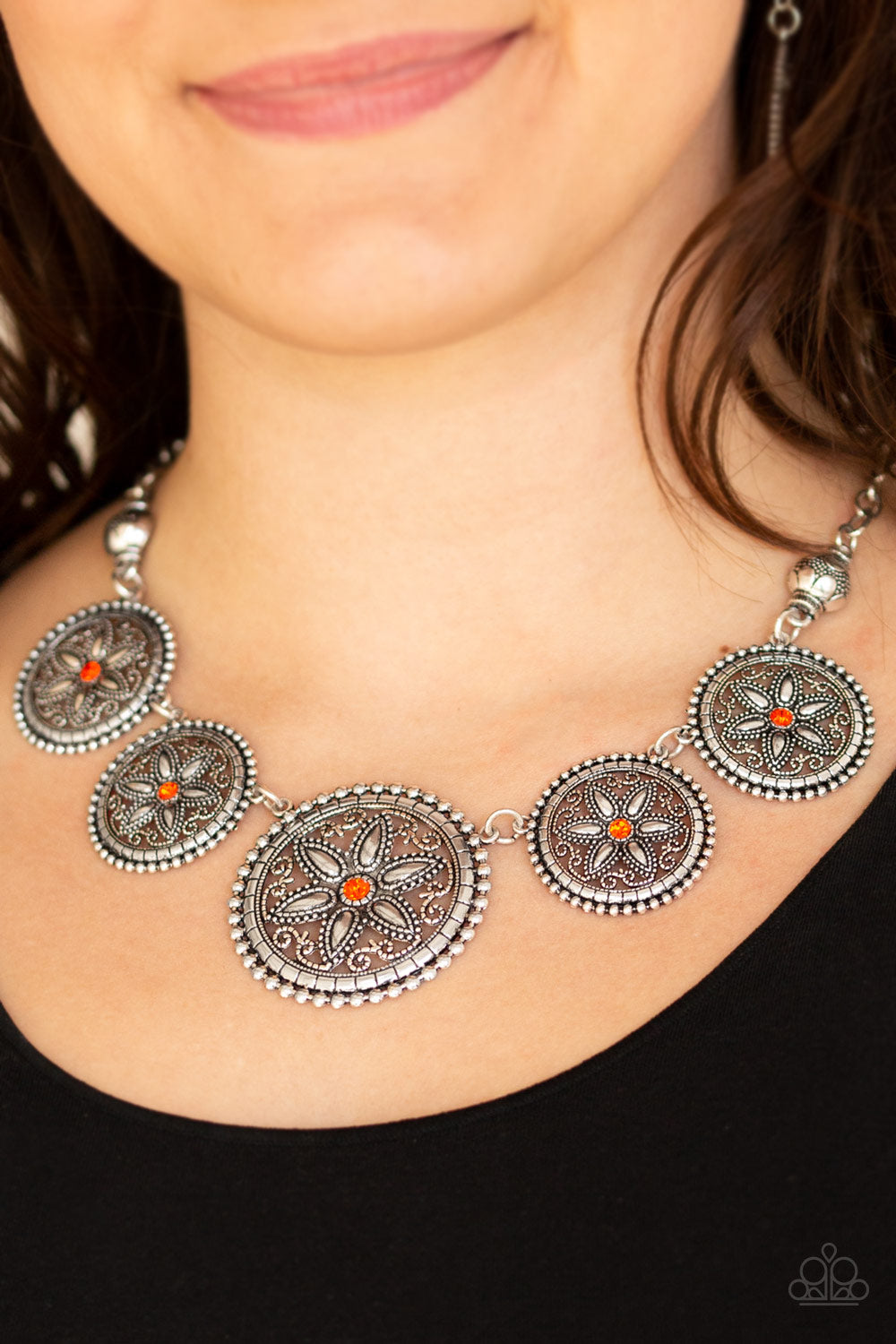 Written In The Star Lilies Orange Necklace Paparazzi Accessories