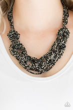 Load image into Gallery viewer, City Catwalk Black Seed Bead Necklace Paparazzi Accessories