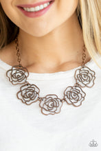 Load image into Gallery viewer, Budding Beauty Copper Necklace Paparazzi Accessories