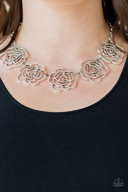 Budding Beauty - Silver Necklace Paparazzi Accessories
