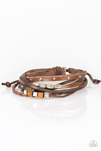 Load image into Gallery viewer, Carefree Camper Brown Leather Urban Bracelet Paparazzi Accessories