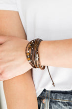 Load image into Gallery viewer, Carefree Camper Brown Leather Urban Bracelet Paparazzi Accessories
