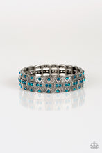 Load image into Gallery viewer, Modern Magnificence - Blue Rhinestone Stretchy Bracelet Paparazzi Accessories