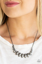 Load image into Gallery viewer, Street Regal Black Gunmetal Necklace Paparazzi Accessories