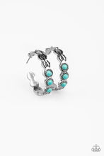 Load image into Gallery viewer, Anasazi Arrow Blue Hoop Earring Paparazzi Accessories