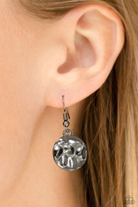 gunmetal,short necklace,A Daring DISCovery - Black Gunmetal Necklace