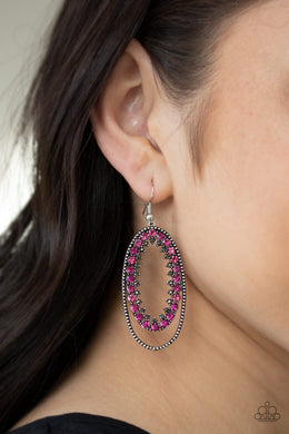 Marry Into Money Pink Earrings Paparazzi Accessories