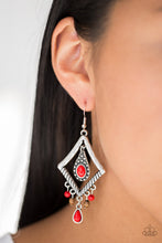 Load image into Gallery viewer, Southern Sunsets Red Earrings Paparazzi Accessories